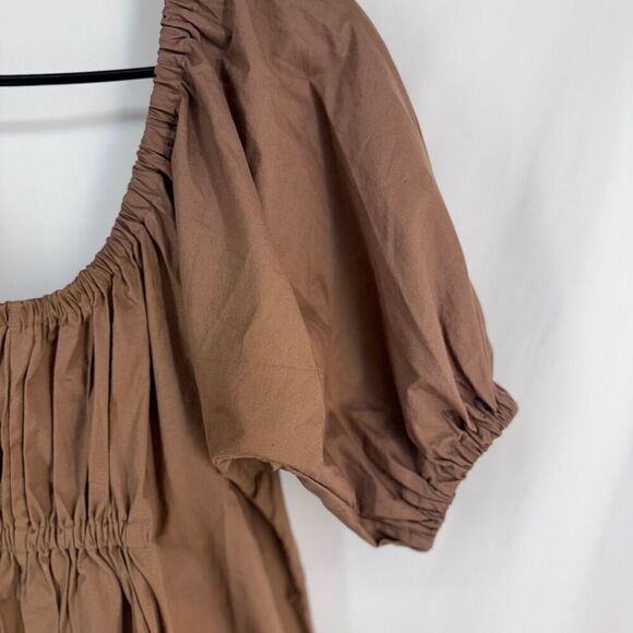 House of Harlow x REVOLVE Helena Puff Sleeve Mini Dress Mocha - Picture 6 of 13